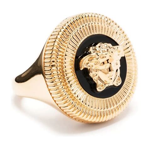 versace anello oro|Versace Anello a Sigillo Medusa .